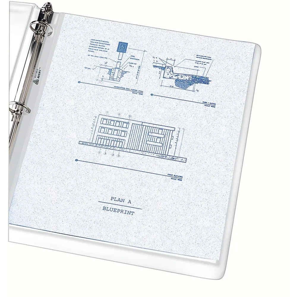 Sheet Protectors|Avery Economy Lightweight Sheet Protectors, 8.5" x 11", Semi-Clear, 100/Box (74101)