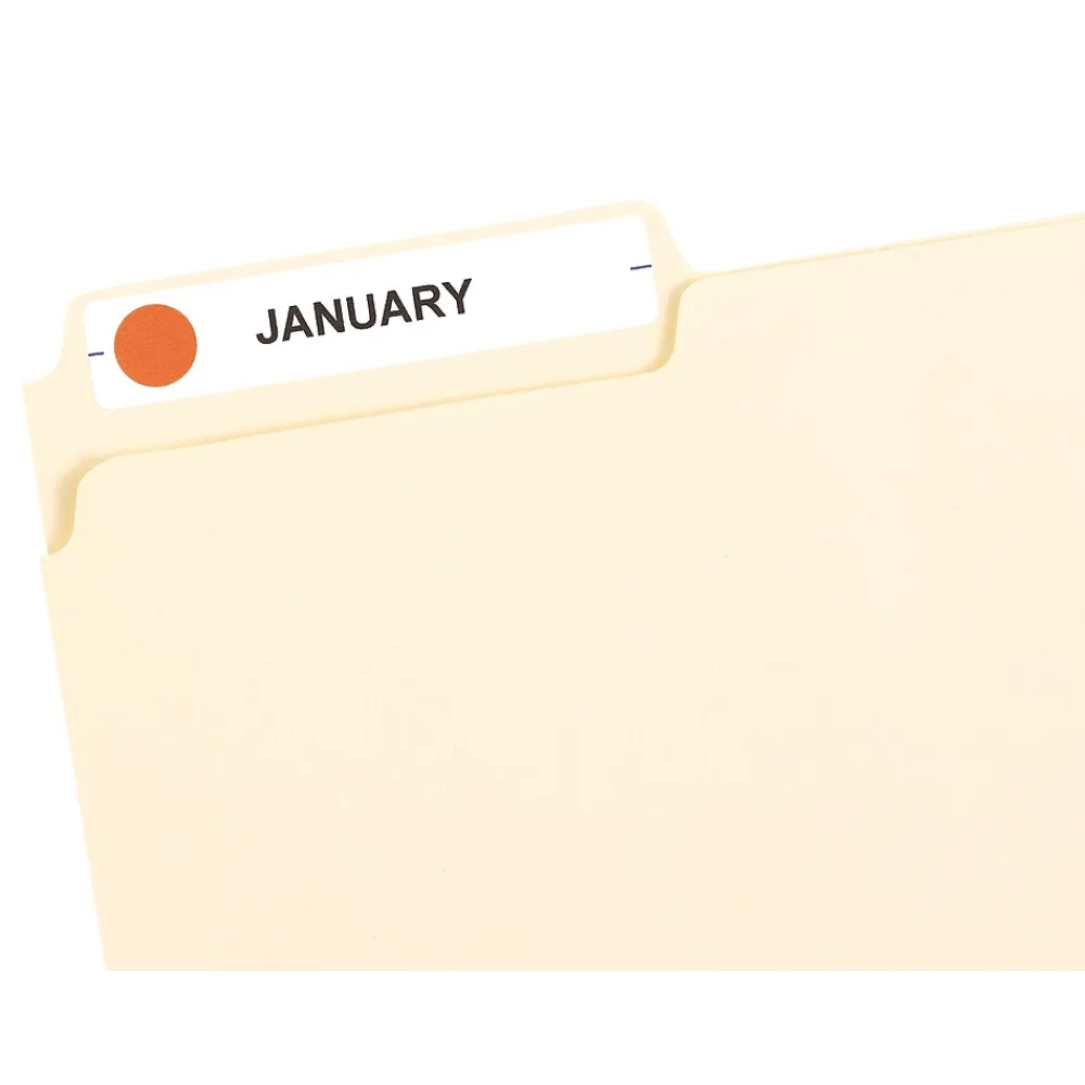 Labels|Avery Hand Written Color Coding Labels, 0.5"Dia., Neon Red, 60/Sheet, 14 Sheets/Pack (5051)