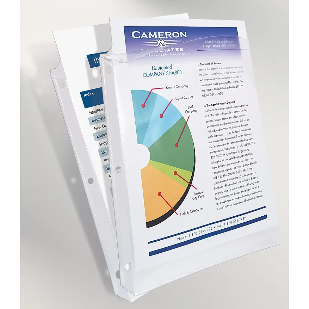 Sheet Protectors|Avery Heavyweight Sheet Protectors, 8-1/2" x 11", Diamond Clear, Acid-Free, 200/Box (74400)