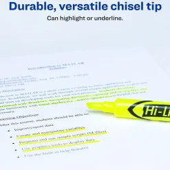Highlighters|Avery Hi-Liter Desk-Style Highlighters, Fluorescent Yellow, Value Pack of 36 (98208)