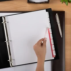 Dividers|Avery Index Maker Extra-Wide Paper Dividers with Print & Apply Label Sheets, 8 Tabs, White (AVE11439)