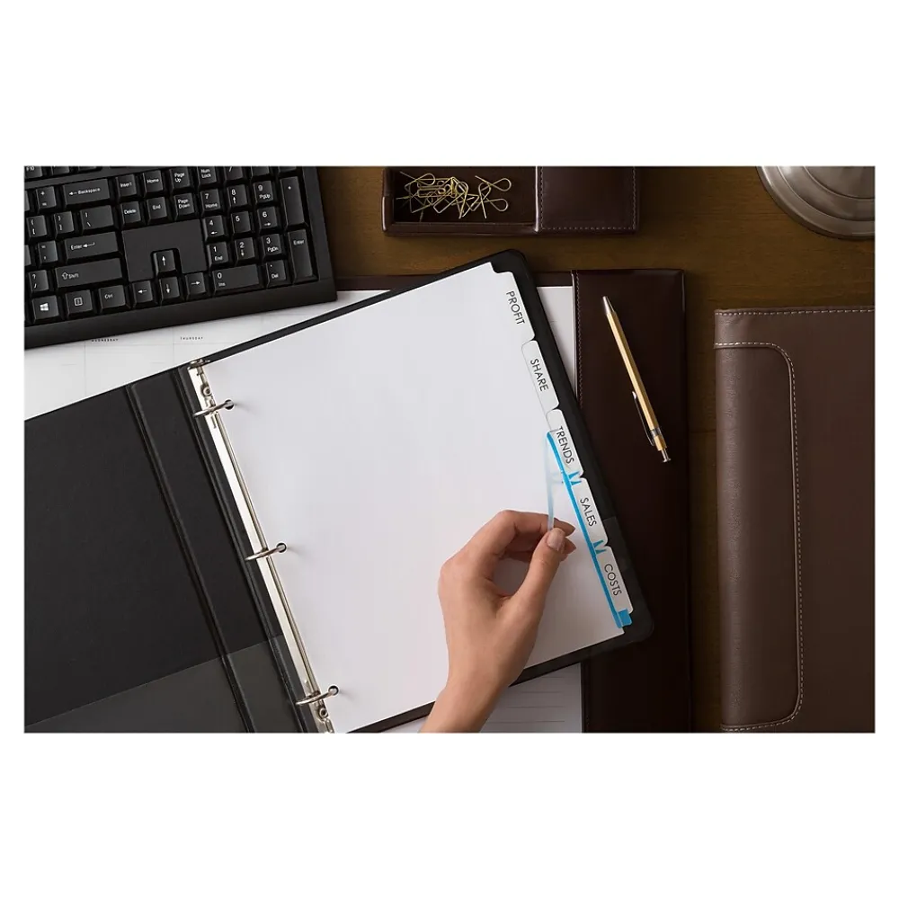 Dividers|Avery Index Maker Paper Dividers with Print & Apply Label Sheets, 5 Tabs, White, 25 Sets/Pack (11446)