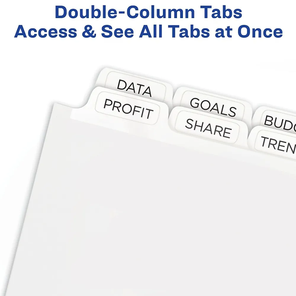 Dividers|Avery Index Maker Print & Apply Dividers, 16-Tab, White, Set (13150)
