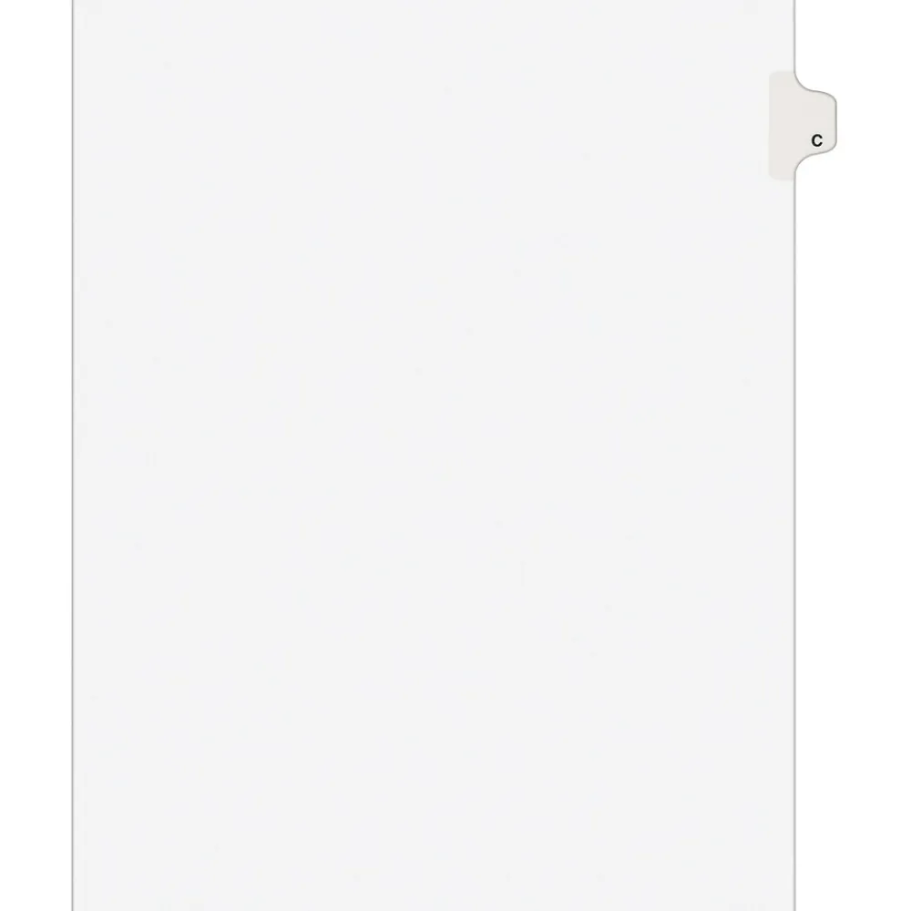 Dividers|Avery Individual Legal Dividers, Letter Size, Tab C, White (01403)