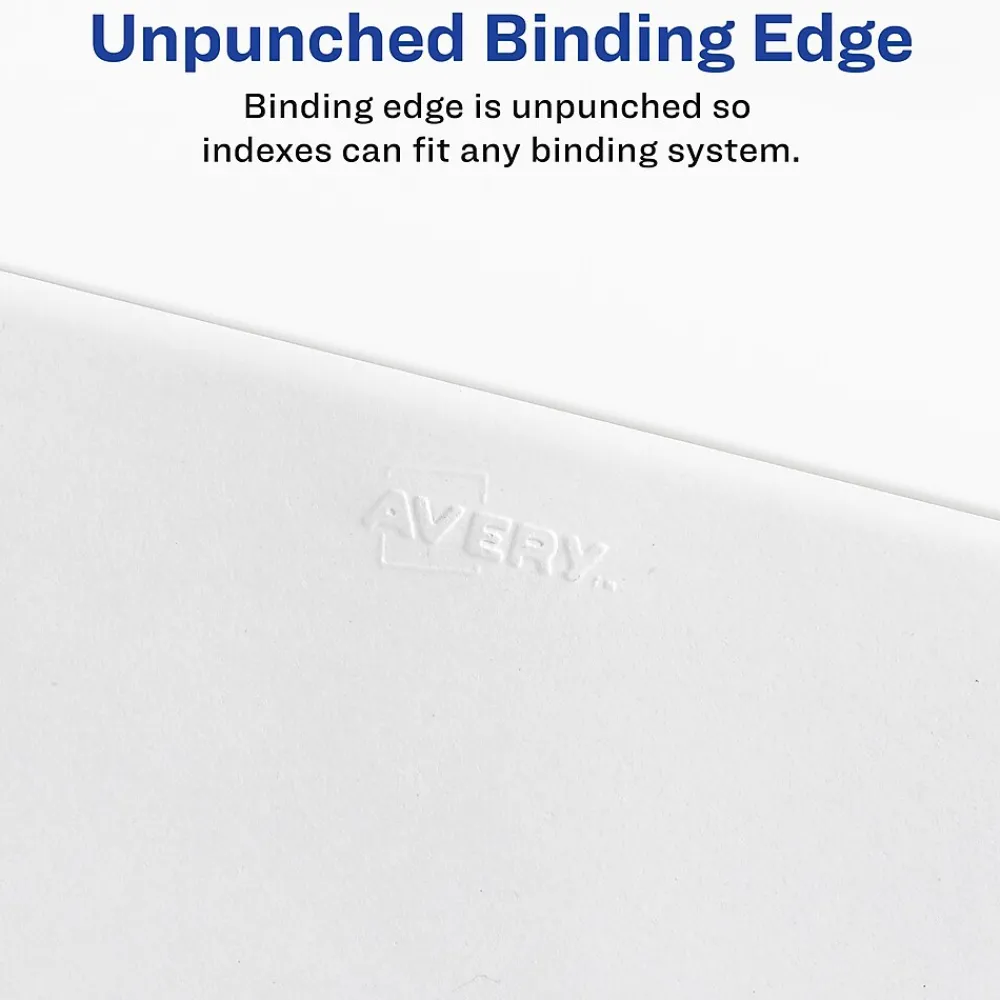 Dividers|Avery Individual Numeric Paper Dividers, #8, White, 25 Sets/Pack (11918)