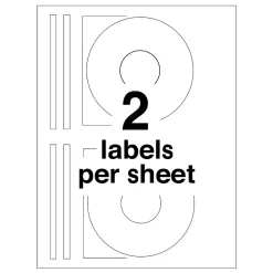 Labels|Avery Laser Media Labels, White Matte, 50 Disc and 100 Spine Labels/Pack (5931)