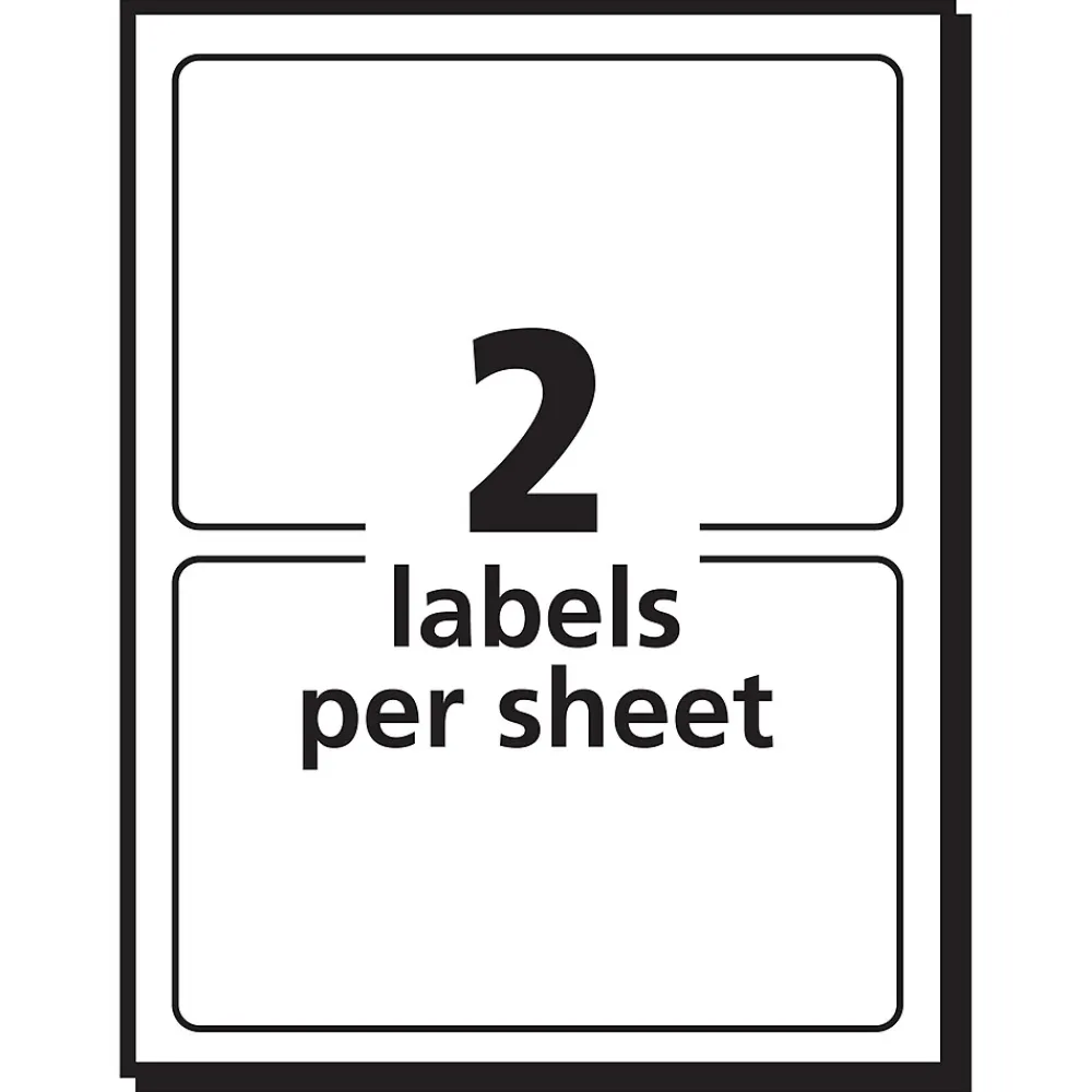 Labels|Avery Laser/Inkjet Multipurpose Labels, 3" x 4",White, 80 Labels/Pack (5453)