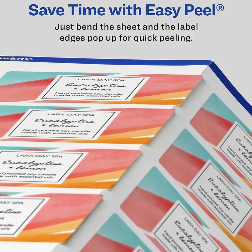 Labels|Avery Laser/Inkjet Rectangle Labels, 2" x 3", Matte White, 200 Labels/Pack (94327)