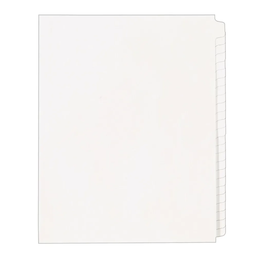 Dividers|Avery Legal Blank Paper Dividers, White Unlaminated Tabs, Letter Size, 25/Pack (11949)
