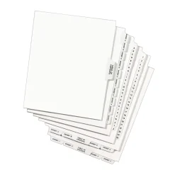 Dividers|Avery Legal Exhibit Numeric Dividers, 26-Tab, Clear (11370)