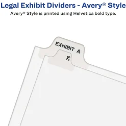 Dividers|Avery Legal Pre-Printed Paper Divider Collated Set, 301-325 Tabs, White, Style, Letter Size (01342)