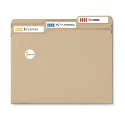 Labels|Avery Mini-Sheets Laser/Inkjet File Folder Labels, 2/3
