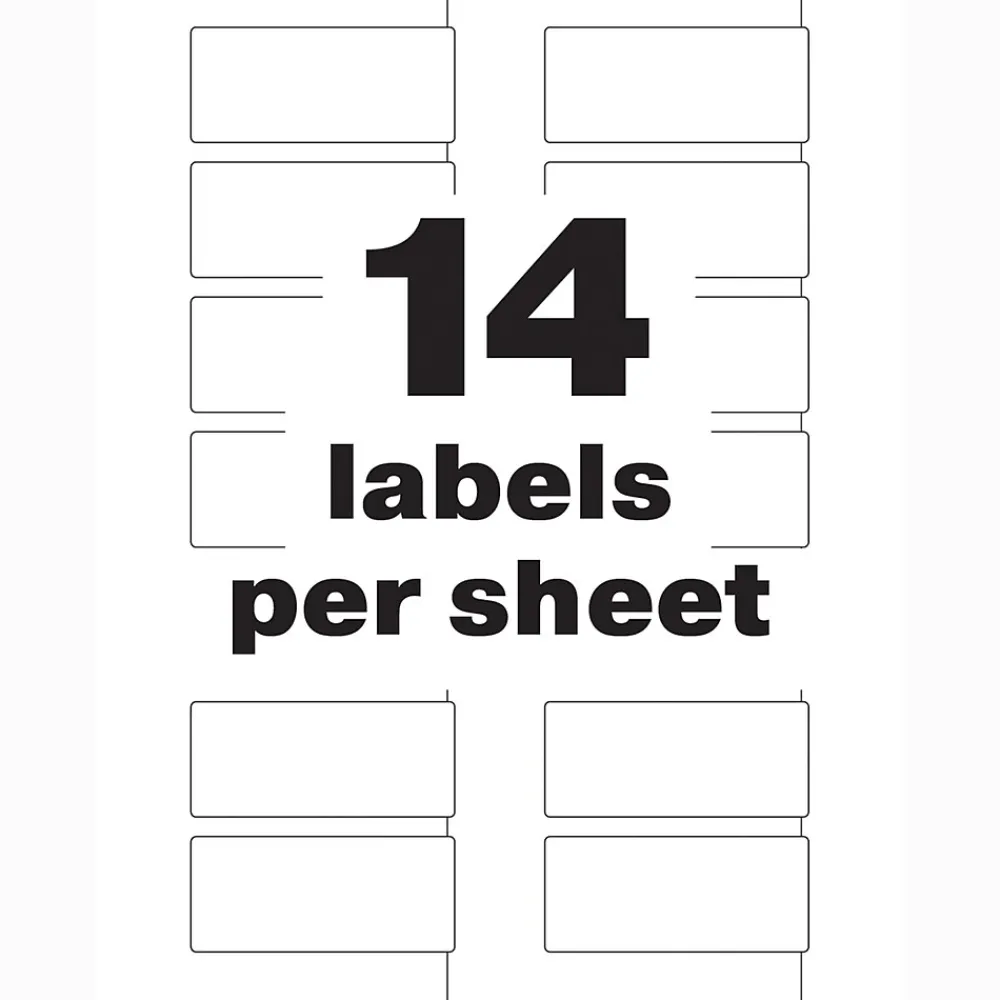 Labels|Avery PermaTrack Durable Laser Asset Tag Labels, 1-1/4" x 2-3/4", Matte White, 112 Asset Tags/Pack (61529)