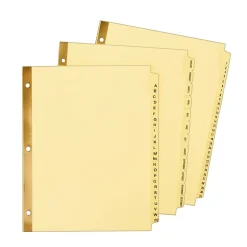 Dividers|Avery Pre-Printed Paper Dividers with Laminated Tabs, Jan-Dec Tabs, Buff, Gold Reinforced (11307)