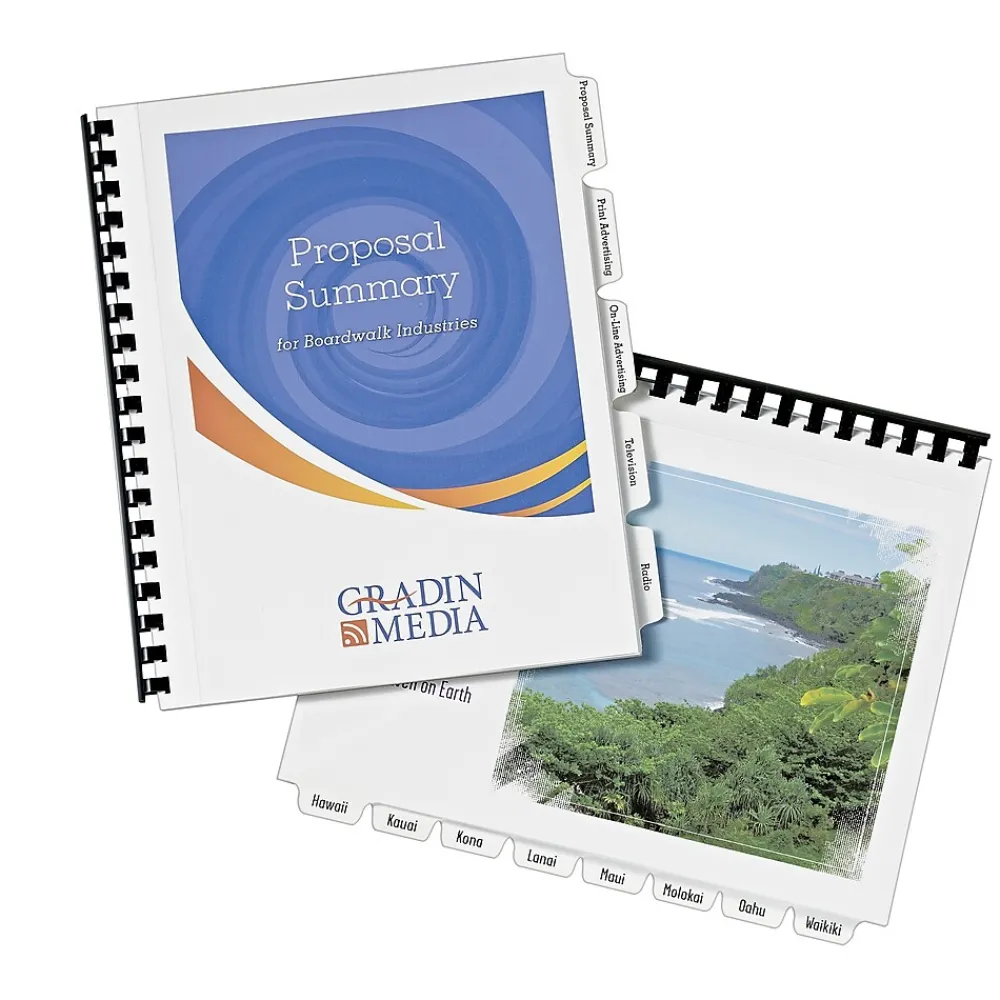 Dividers|Avery Print-On Unpunched Paper Dividers, 5 Tabs, White, 5 Sets/Pack (11516)