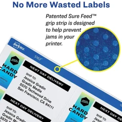 Labels|Avery Print-to-the-Edge Color Laser Shipping Labels, 2" x 3-3/4", White, 200 Labels/Pack (6873)