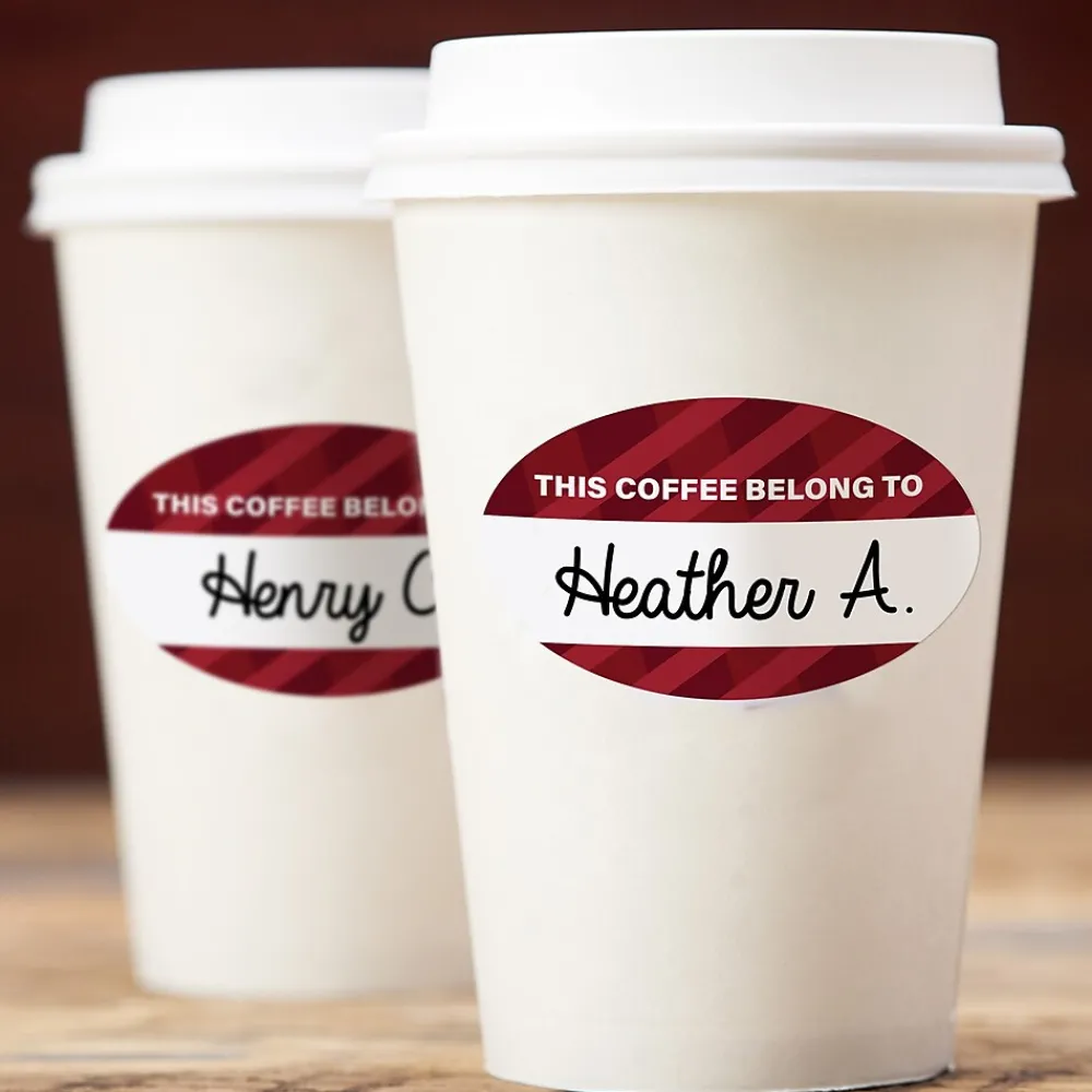 Labels|Avery Print-to-the-Edge Laser/Inkjet Oval Labels, 2" x 3-1/3", White, 200 Labels/Pack (22570)