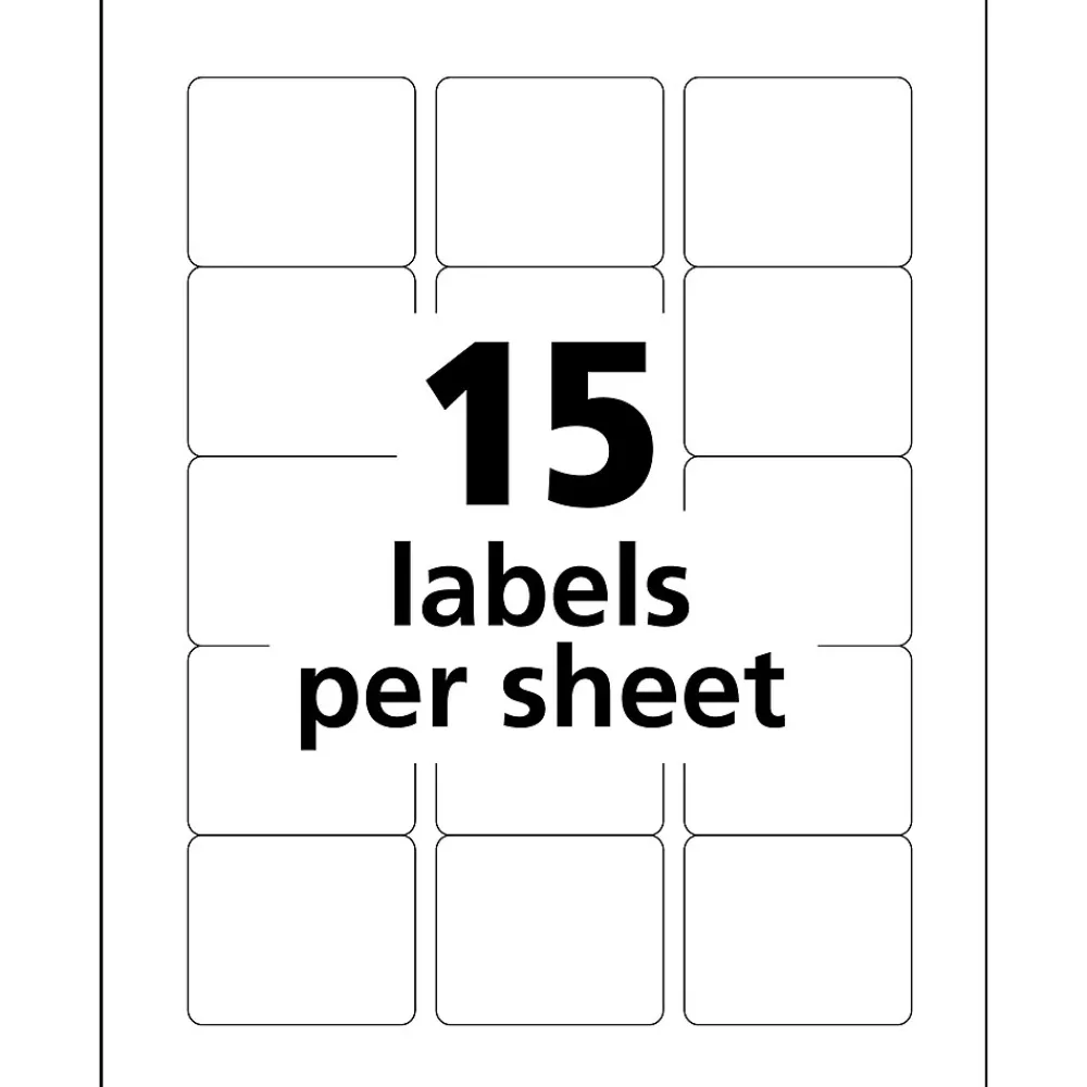 Labels|Avery Sure Feed Laser/Inkjet Durable ID Labels, 2" x 2-5/8", White, 120 Labels/Pack (6793)