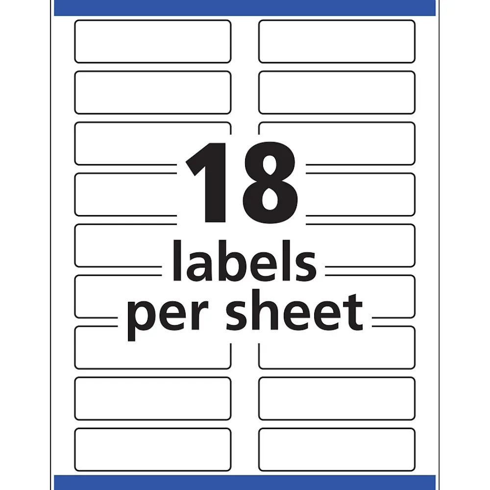 Labels|Avery Sure Feed Laser/Inkjet Extra Large File Folder Labels, 15/16" x 3-7/16", White, 450 Labels/Pack (8425)