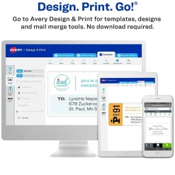Labels|Avery Sure Feed Laser/Inkjet Durable Labels, 1.25