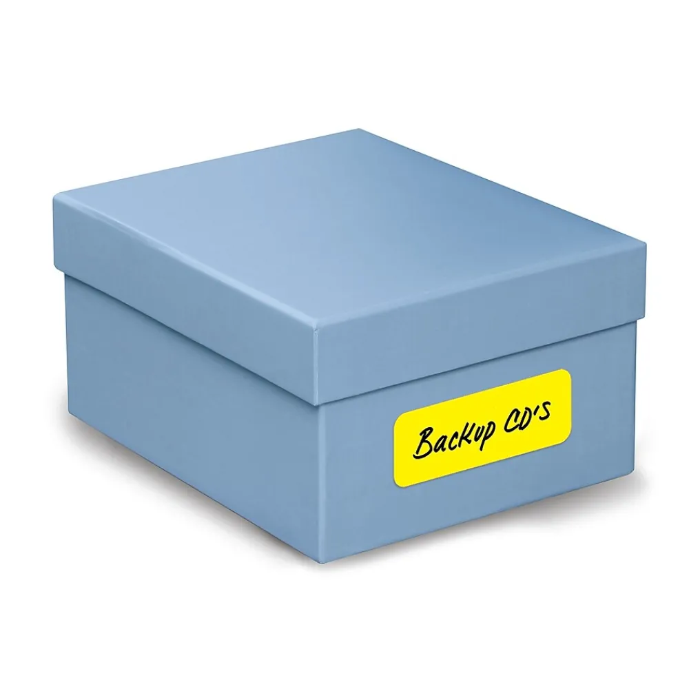 Labels|Avery Sure Feed Laser/Inkjet ID Labels, 1" x 2-5/8", Assorted Neon, 360 Labels/Pack (6479)
