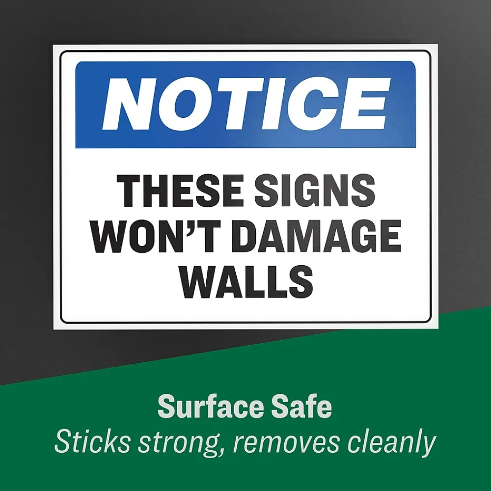 Labels|Avery Surface Safe Laser/Inkjet Label Safety Signs, 5" x 7", White, 30 Labels/Pack (61511)