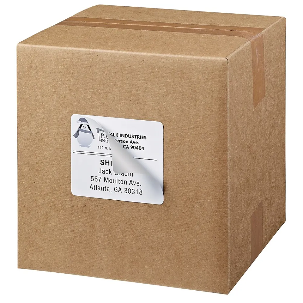 Labels|Avery TrueBlock Inkjet Shipping Labels, 3-1/3" x 4", White, 150 Labels/Pack (8164)