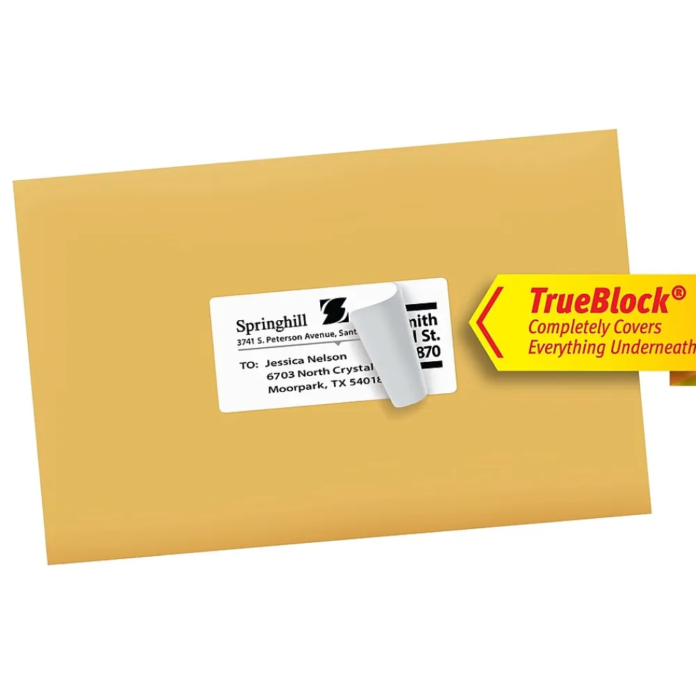 Labels|Avery TrueBlock Inkjet Shipping Labels, 2" x 4", White, 500 Labels/Box (8363)
