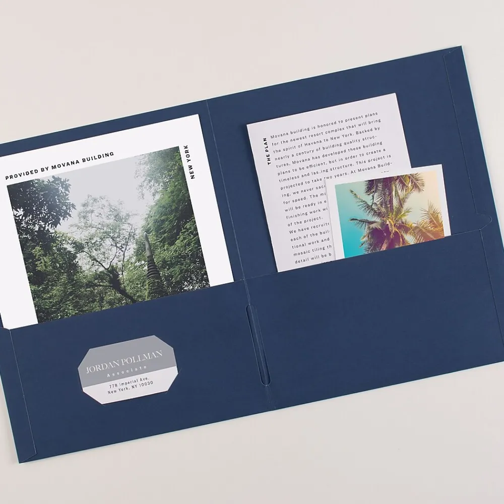 Pocket Folders|Avery Two-Pocket Folders, Dark Blue, 25/Box (47985)