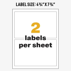 Labels|Avery UltraDuty Waterproof Laser GHS Chemical Labels 4-3/4