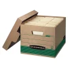 File Storage|Bankers Box® Medium-Duty Recycled FastFold File Storage Boxes, Lift-Off Lid, Letter/Legal Size, Brown, 12/Carton (12770)