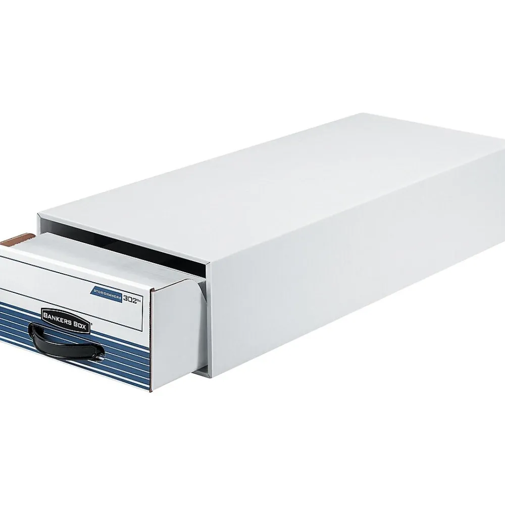 File Storage|Bankers Box® Bankers Box Stor/Drawer File Storage Drawer, Check Size, White/Blue (00302)