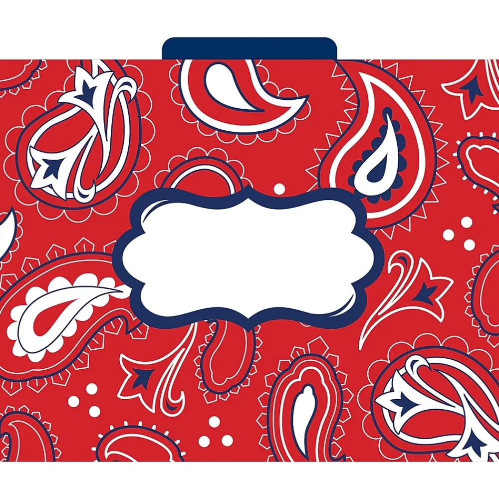 File Folders|Barker Creek Bandana Letter-Size File Folders, 24/Set (BC3943)