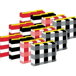 File Folders|Barker Creek Buffalo Plaid & Wide Stripes Letter-Size File Folders, Multi-Design Set, 36/Set (BC3936)