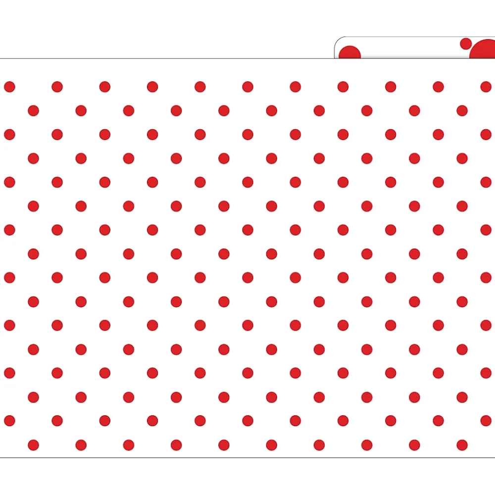 File Folders|Barker Creek File Folder Set, 1/3-Cut Tab, Letter Size, Red & White Dot, 12/Pack (2009)