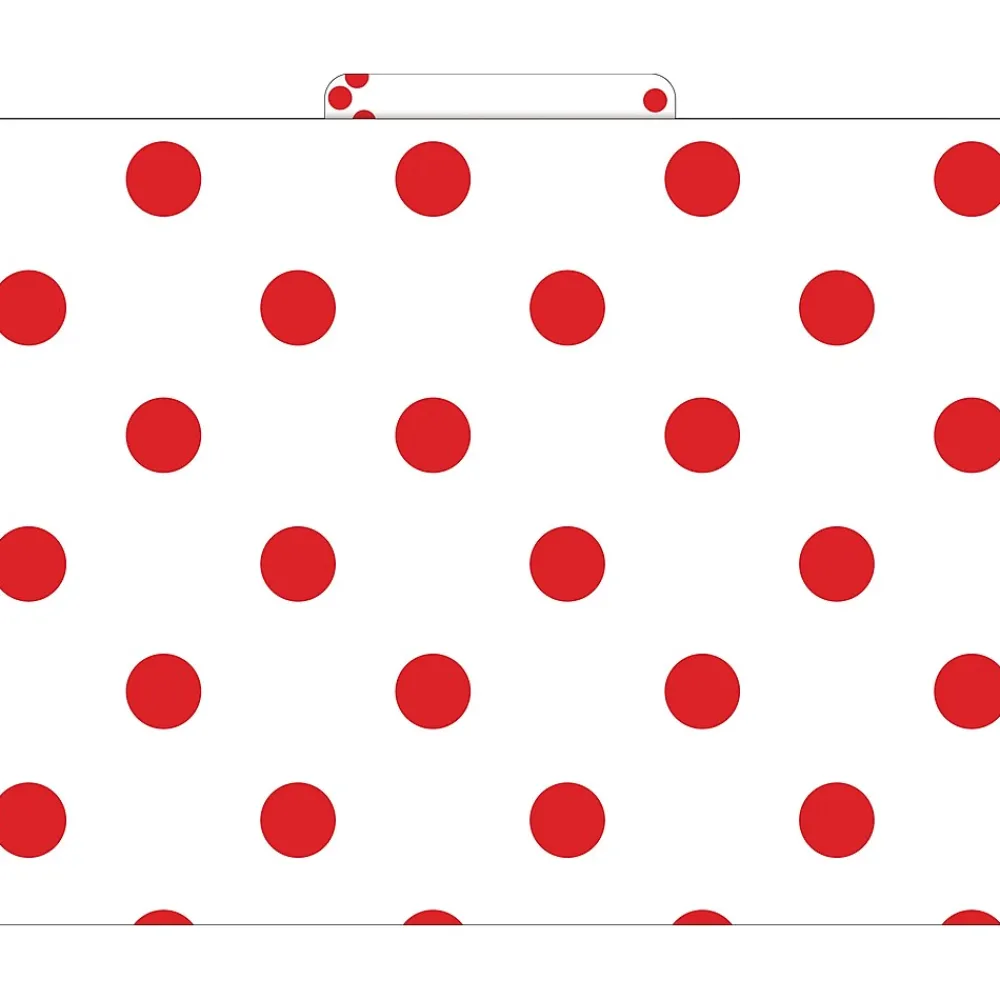 File Folders|Barker Creek File Folder Set, 1/3-Cut Tab, Letter Size, Red & White Dot, 24/Set (4392)