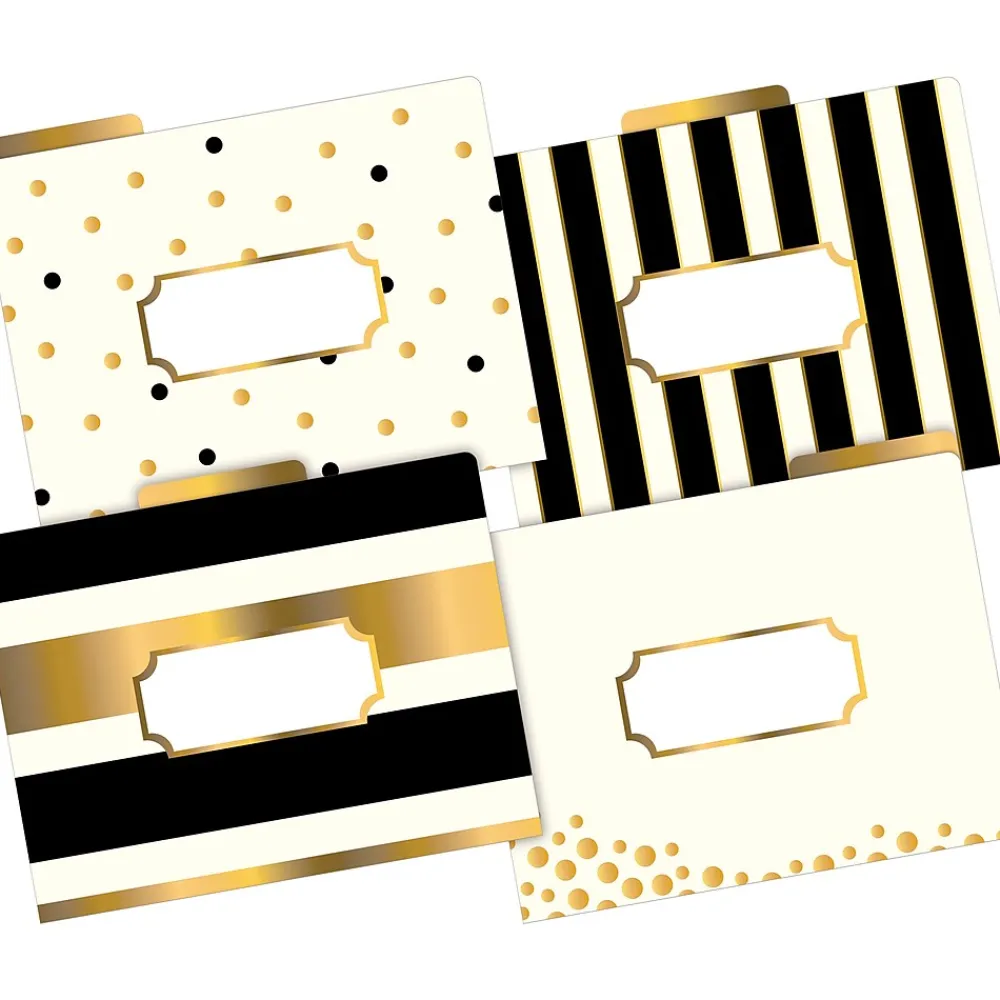 File Folders|Barker Creek File Folder Set, 1/3-Cut Tab, Letter Size, Gold, 36/Set (4373)