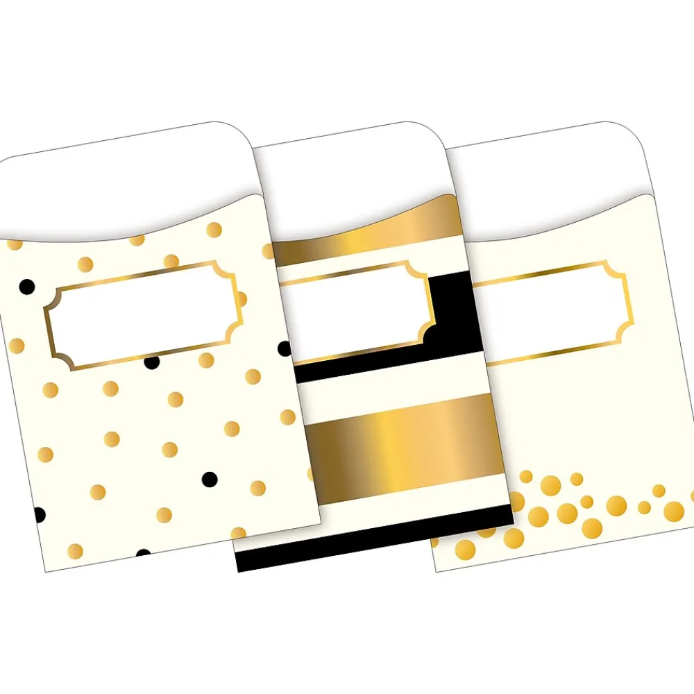File Folders|Barker Creek Folder & Pocket Set, 1/3-Cut Tab, Letter Size, Gold, 42/Set (4411)