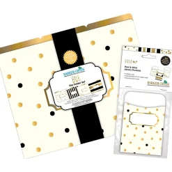 File Folders|Barker Creek Folder & Pocket Set, 1/3-Cut Tab, Letter Size, Gold, 42/Set (4411)