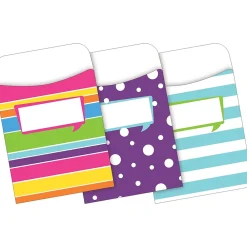 File Folders|Barker Creek Folder & Pocket Set, 1/3-Cut Tab, Letter Size, Multicolored, 42/Set (4412)