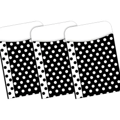 File Folders|Barker Creek Folder & Pocket Set, 1/3-Cut Tab, Letter Size, Black & White Dots, 42/Set (4417)