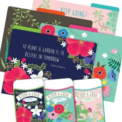 File Folders|Barker Creek Folder & Pocket Set, 1/3-Cut Tab, Letter Size, Petals & Prickles, 42/Set (4418)