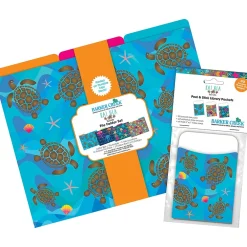 File Folders|Barker Creek Folder & Pocket Set, 1/3-Cut Tab, Letter Size, Kai Ola, 42/Set (4420)