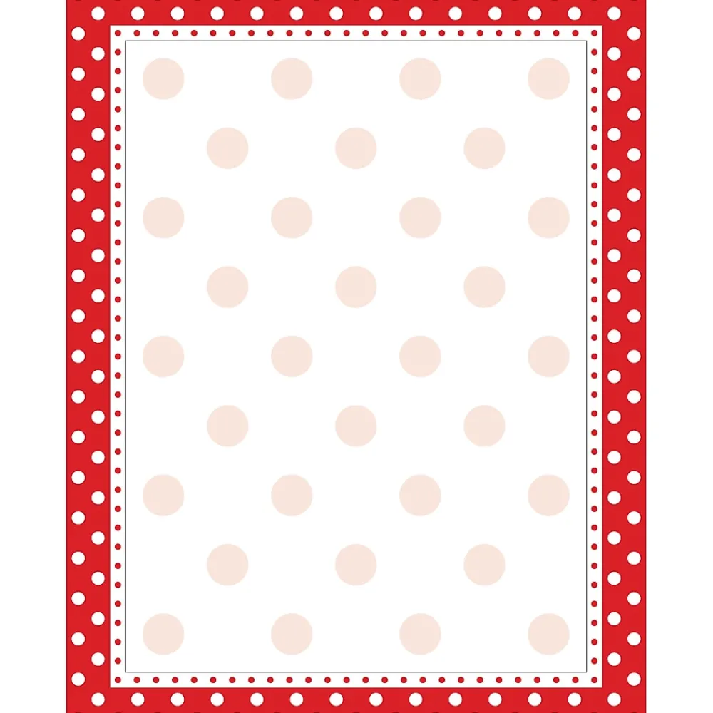 File Folders|Barker Creek Get Organized File Folder Set, 1/3-Cut Tab, Letter Size, Red & White Dot, 107/Set (159)