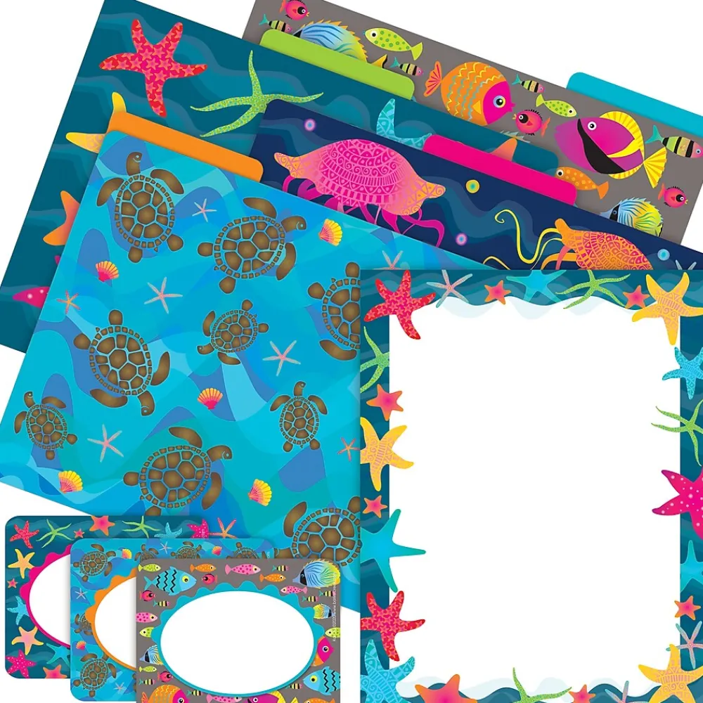 File Folders|Barker Creek Get Organized File Folder Set, 1/3-Cut Tab, Letter Size, Kai Ola Starfish, 107/Set (149)