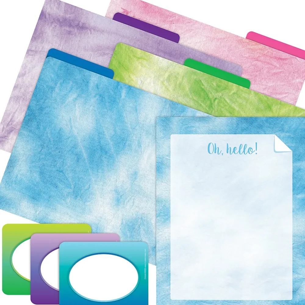 File Folders|Barker Creek Get Organized File Folder, 1/3-Cut Tab, Letter Size, Tie-Dye & Ombré, 107/Set (129)