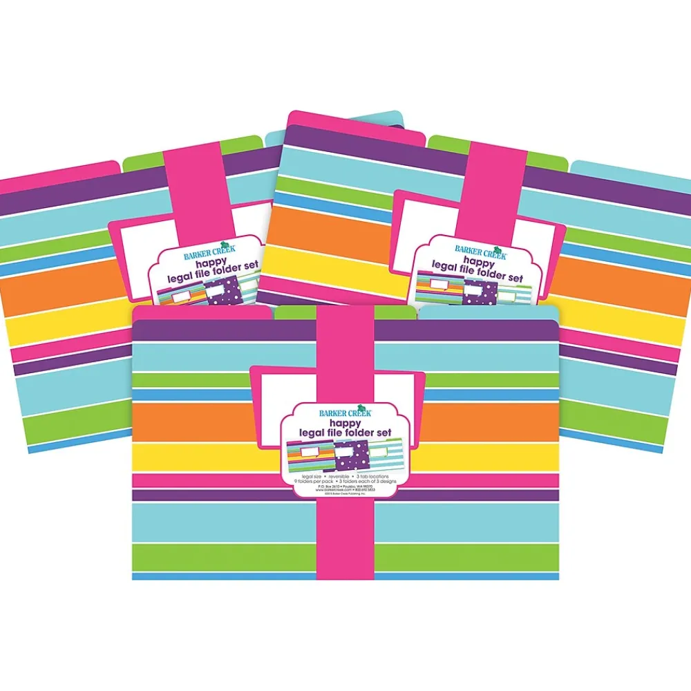 File Folders|Barker Creek Legal Folders, Happy, 27/Set (BC3569)