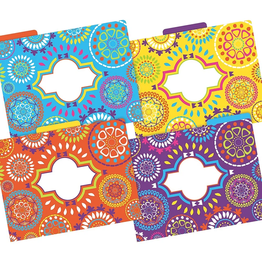 File Folders|Barker Creek Moroccan File Folder, 1/3-Cut Tab, Letter Size, Assorted, 36/Set (4401)