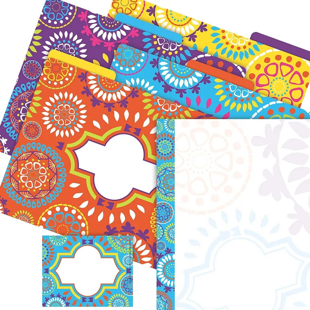 File Folders|Barker Creek Moroccan File Folder, 1/3-Cut Tab, Letter Size, Assorted, 107/Set (141)