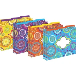 File Folders|Barker Creek Moroccan File Folder, 1/3-Cut Tab, Letter Size, Assorted, 42/Set (4413)